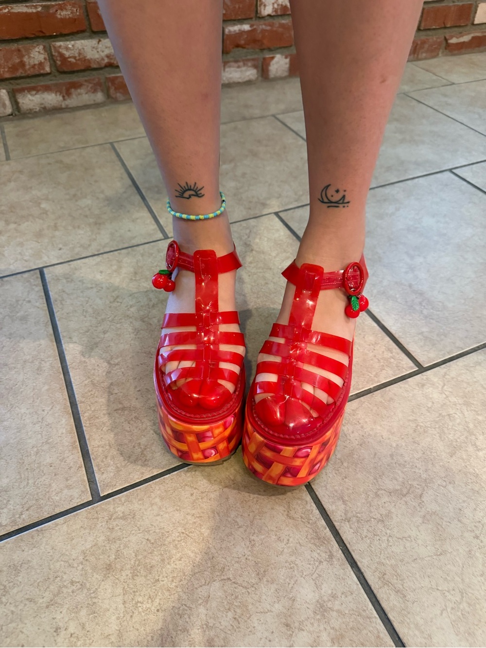Sugar Thrillz TASTY TASTY CHERRY PIE JELLY PLATFORMS- Sz 9 - Picture 8 of 11